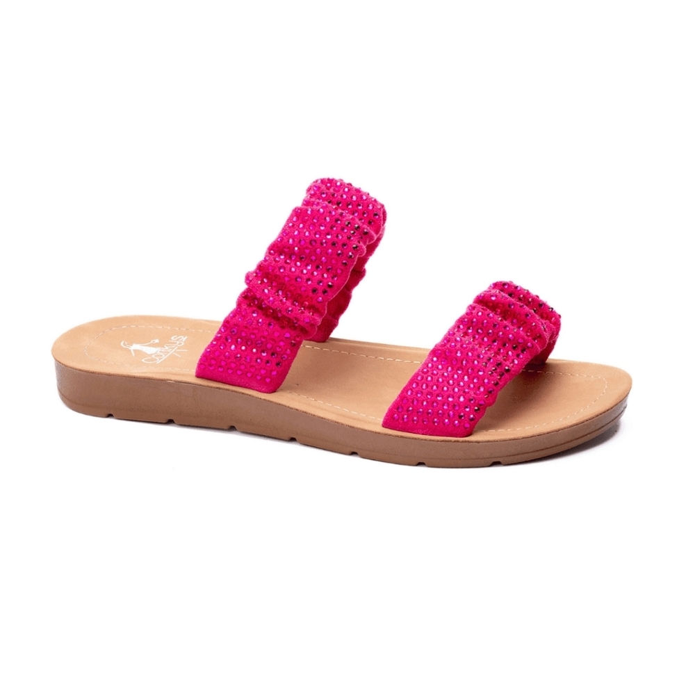 Corkys Fuchsia Rhinestone Women's Sandals - Picture 2 of 7